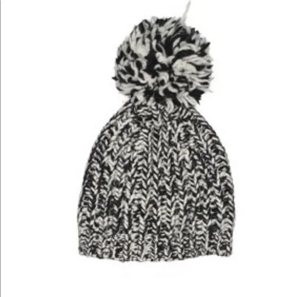 Club Monaco Wool Pom Pom Beanie Black Club Monaco | Accessories | Club Monaco Wool Pom Pom Beanie  main image 2